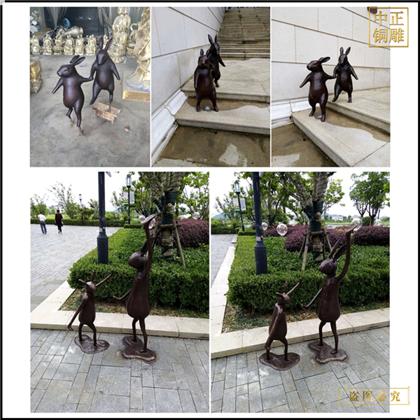 10兩只小兔子跳舞銅雕塑.jpg 10兩只小兔子跳舞銅雕塑.jpg