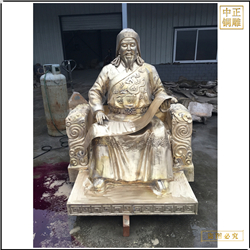 忽必烈人物純銅雕塑 忽必烈人物純銅雕塑