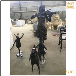 美女拉琴雕塑制作廠家 