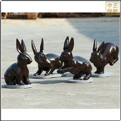 園林小兔子動物雕塑 園林小兔子動物雕塑