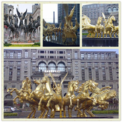 阿波羅戰車雕塑|太陽神戰車銅雕